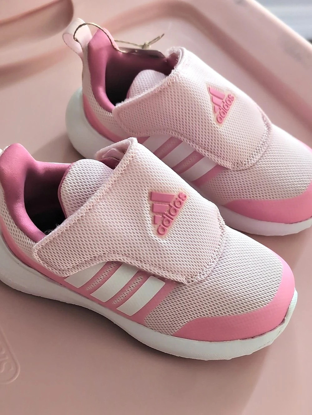 adidas Fortarun 2.0 AC I Pink & White Girls US 9K